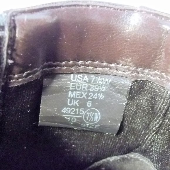 Predictions Womens Ankle Boots Booties Size 7.5W Zipper Small Heel Casual Brown - Picture 5 of 5